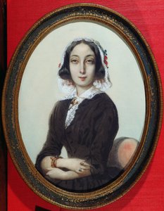 Portrait Miniature of George Sand (1804-76) c.1840