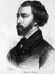 Portrait of Alfred de Musset (1810 - 1857), French writer by French School