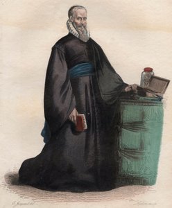 Portrait of Ambroise Paré, French surgeon. Illustration from 
