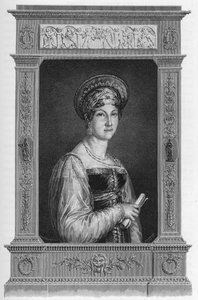 Portrait of Anne Francoise Boutet called Mademoiselle Mars, French actress - Engraving of 1862 in 