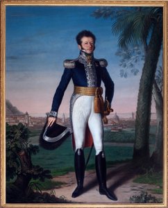 Portrait of Annibal de Saluces, Governor of Nice under Restoration - Painting by Jean Vacca by French School