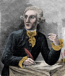 Portrait of Antoine Laurent de Lavoisier (1743-1794), French chemist - Engraving in “Sciences à la gratete de tous - physics et chimie populaires” by Alexis Clerc - End 19th century