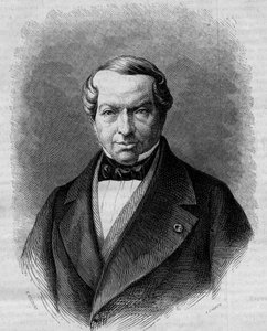 Portrait of Baron James de Rothschild, German banker. Engraving in Le Monde Illustré n°298 of 27 December 1862 by French School