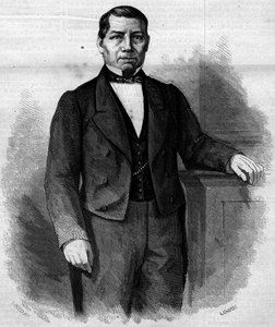 Portrait of Benito Pablo Juarez Garcia (1806-1872), Mexican politician. Engraving in Le Monde Illustré n°270 of 14 June 1862 by French School