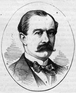 Portrait of Camille Bernier (1823-1902), French painter. Engraving in Le Monde Illustré n°890 of 2 May 1874.