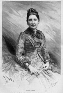 Portrait of Cecile Carnot, Wife of Sadi Carnot, President of the French Republic - Engraving in 