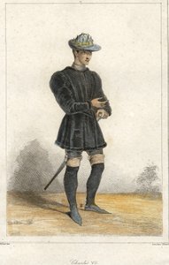 Portrait of Charles VII (1403 - 1461), King of France by French School