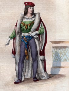 Portrait of Charles of Valois, Duke of Orleans, French poet and father of King Louis XII of France by French School
