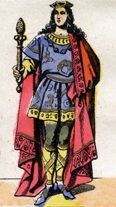 Portrait of Clotaire III, King of the Franks (652-673). by French School
