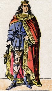 Portrait of Clovis II, King of the Franks (v.633-657). by French School