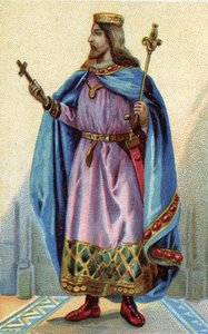 Portrait of Clovis, King of the Franks from 481 to 511 by French School