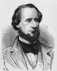 Portrait of Cyrus West Field (1819 - 1892), American Industrialist - in Album of Science; Illustrious Scholars; Great Discoveries 1896 by French School