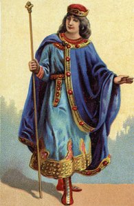 Portrait of Dagobert II, king of the Franks from 711 to 716 by French School