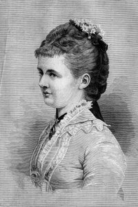 Portrait of Emma de Waldeck Pyrmont, Queen of Holland. Engraving in Le Monde Illustré n°1139 of January 25 by French School