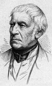 Portrait of Francois Guizot, French politician, historian and academician. Engraving in Le Monde Illustré n°883 of 14 March 1874 by French School