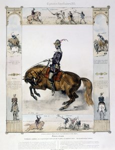 Portrait of Frédéric Grison in Picturesque History of Ancient and Modern Riding by Charles Aubry