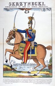 Portrait of General Jean Skrznecki, commander-in-chief of the Polish army, enlisted in the Napoleonic troops. Picture of Epinal by French School