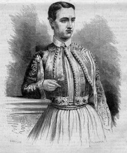 Portrait of George I (Georges of Denmark) (1845-1913), King of Greece. Engraving in "Le Monde Illustré" n°340 of October 17 by French School