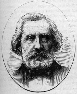 Portrait of Henri Labrouste (1801-1875), French architect. Engraving in Le Monde Illustré n°890 of 2 May 1874. by French School
