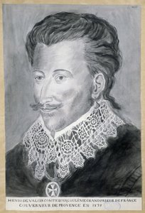 Portrait of Henri de Valois, Count of Angouleme, Grand Prior of France, Governor of Provence in 1579 by French School