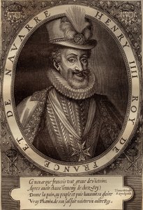Portrait of Henry IV, King of France - engraving 17th century by French School