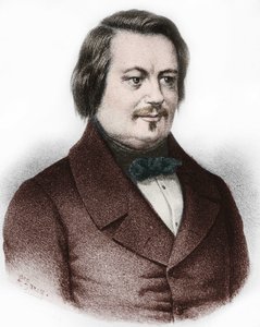 Portrait of Honore de Balzac, French novelist by French School