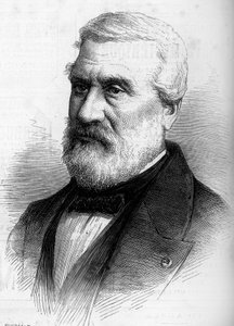Portrait of Jean Antoine Theodore, Baron Gudin (1802-1880), French painter. Engraving in 