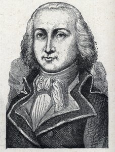 Portrait of Jean Baptiste Cyrus Adelaide de Timbrune de Thiembronne, Count of Valencia and General of the French Revolution - Engraving from 1889 by French School