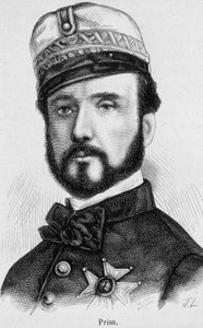 Portrait of Juan Prim y Prats, Spanish general and politician (1814 - 1870) - in 