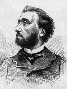 Portrait of Leon Gambetta (1838-1882), French politician. Engraving in 