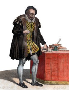 Portrait of Lord Michel Eyquem de Montaigne, French writer