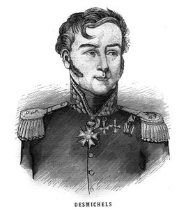 Portrait of Louis Alexis Desmichels, French general (1779-1845). Engraving in 