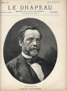 Portrait of Louis Pasteur (1822-1895) - cover of The Flag - Monitor of the League of Patriots - November 7