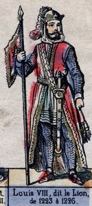 Portrait of Louis VIII of France known as the Lion (1187-1226) (Capetian dynasty). Illustration late 19th century