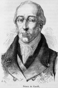 Portrait of Louis V Joseph de Bourbon-Conde (1736-1818), eighth prince of Conde, French man of war - in “L
