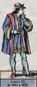 Portrait of Louis XI of France, known as the Prudent (1423-1483) (dynasty of the Capetians). Illustration late 19th century.