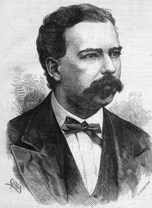 Portrait of Manuel Pardo (1834-1878), President of Peru from 1872 to 1876. Engraving in "Le Monde Illustre" n°1132 of 7 December 1878.