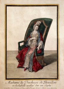 Portrait of Marie Anne Mancini (18th Century Engraving) by French School