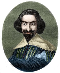 Portrait of Miguel de Cervantes Saavedra (1547-1616), Spanish writer. Engraving from 1852 from the painting of Velasquez. by French School