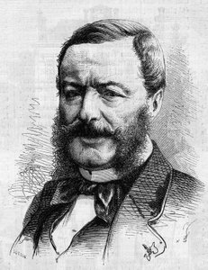 Portrait of Nestor Roqueplan (1804-1870), writer, journalist and administrator of French theatres. Engraving in 