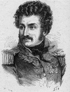Portrait of Pierre Yriex Daumesnil, French general during the First Empire and the Restoration - Engraving of 1889 by French School