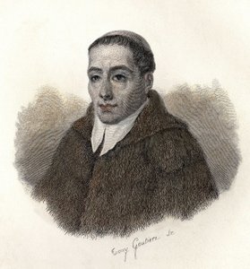 Portrait of Saint Bernard de Menthon (923-1009), archdeacon of Aosta and founder of the hospices of Saint Bernard. In Portraits of Useful Men by French School