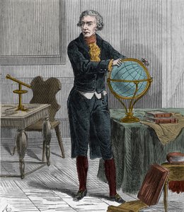 Portrait of Sir Friedrich Wilhelm Herschel (1738-1822), British German astronomer and physicist - Portrait of William Herschel German-born British astronomer - Engraving in Sciences at the reach of all - popular physics and chemistry by Alexis Clerc by French School