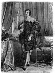 Portrait of Thomas Wentworth (1593-1641), Earl of Strafford, English statesman, Knight of the Garter and important figure in the events leading up to the first English revolution. Engraving in 