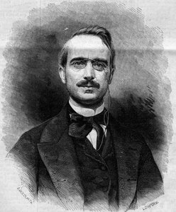 Portrait of Urbano, Count Rattazzi (1808-1873), Italian politician. Engraving in 