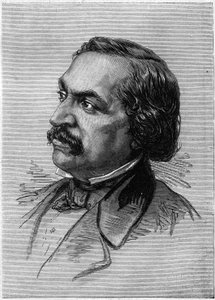 Portrait of Victor Sejour (1816-1874), French-speaking American Dramatic Author. Engraving in 