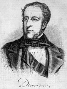 Portrait of William Spencer Cavendish (1790-1858), Duke of Devonshire. Engraving in 