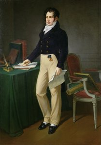 Portrait of a young man holding the Journal des Sourds-Muets et Aveugles