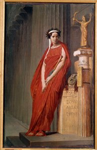 Portrait of comedian Elisabeth Felix called Mademoiselle Rachel (1821-1858)