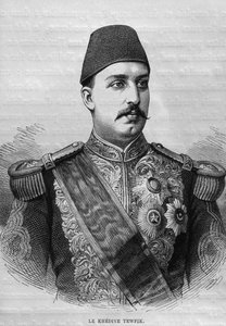 Portrait of the Khedive Tawfig, from LEgypte by Georg Moritz Ebers, 1881 by French School